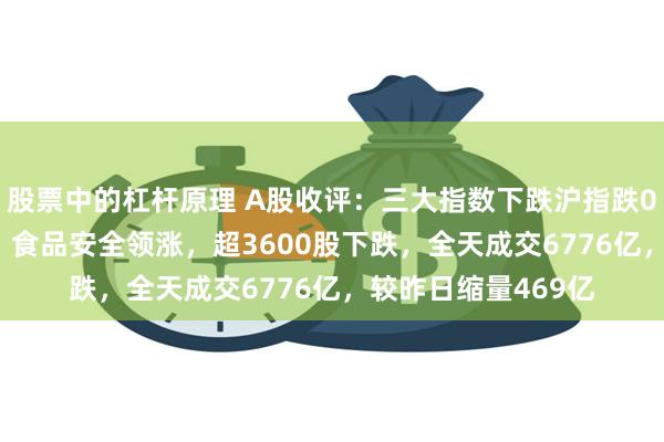 股票中的杠杆原理 A股收评：三大指数下跌沪指跌0.68%！无人驾驶、食品安全领涨，超3600股下跌，全天成交6776亿，较昨日缩量469亿